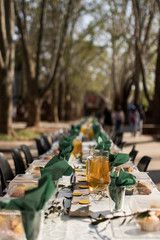 Long table setting