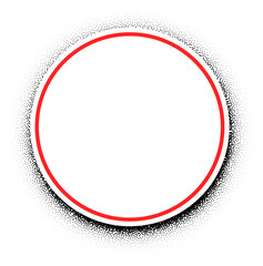 Red round background with black pop art pattern.