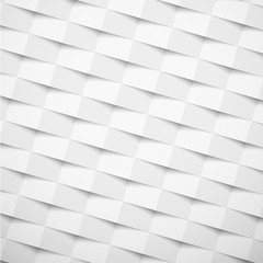White paper textured background with geometric pattern.