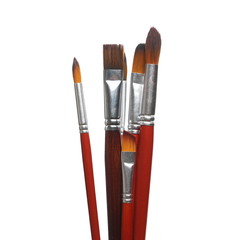 Paintbrushes isolated on white background with clipping path