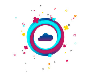 Cloud sign icon