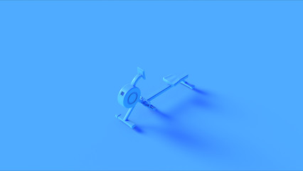 Blue Rowing Machine 3d illustration 3d rendering