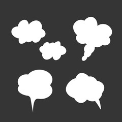 Smoke vector clouds. Fog and steam cartoon vector illustration
