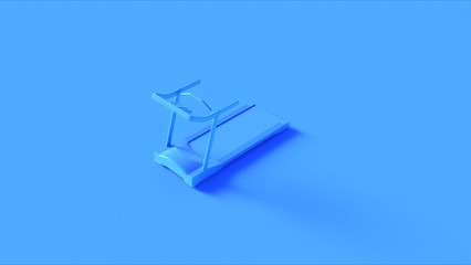 Blue Treadmill Running Machine 3d illustration 3d rendering