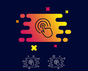 Hand Click line icon