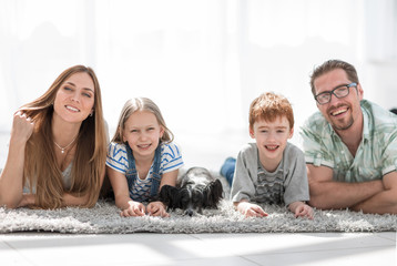 portrait of a happy modern family