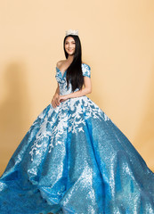 Fototapeta premium Miss Beauty Pageant Queen Contest in Asian Gown