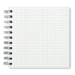 Carnet à spirales carré à carreaux