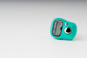 Electronic or digital rosary counter Isolated on white background