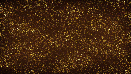 Gold Glitter Particles Background