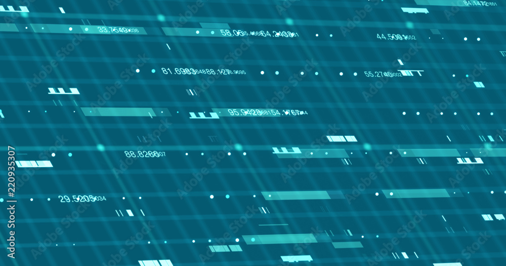 Wall mural abstract digital data background, 3d rendering