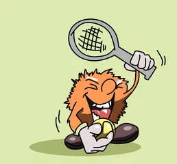 Foto op Plexiglas Plezier met tennis spel © emieldelange