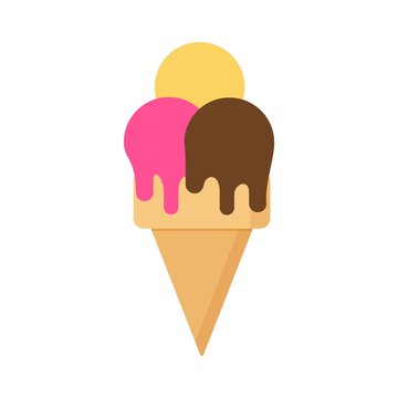 Illustration of ice cream, simple vector icon