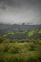 Paisaje nuboso en Asturias