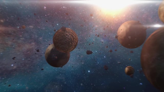 Background animation of galaxy and stars