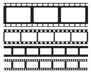 Set of old retro vntage film strip frame, vector illustration.Cinema frame. Movie tape. flat isolated on white background. Use for wed,banner,poster