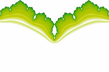 Abstract symmetry ornate decorative decor and empty white background