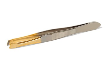 Cosmetic tweezers on white