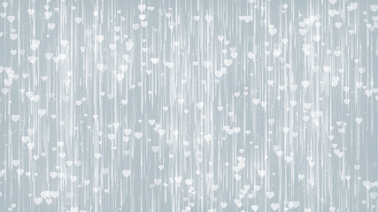 Hearts White Particles Background