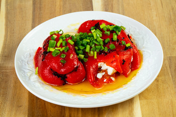 Stuffed pepper with cheese