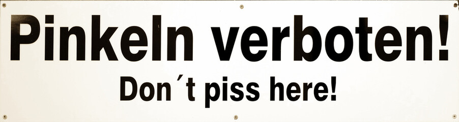Pinkeln verboten