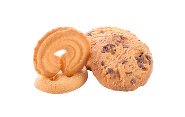 Cookies isolated on white background.