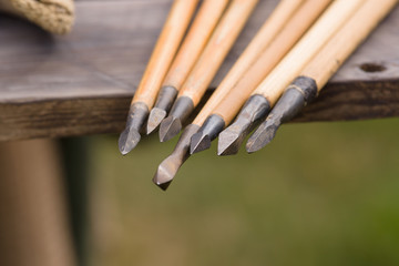 Medieval arrow heads or bodkin points a specialised arrowhead intended to pierce plate armour and chainmail