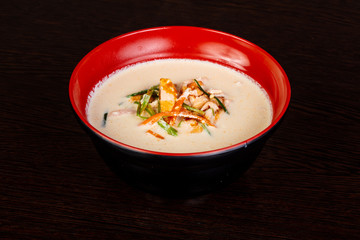 Cream soup with fish