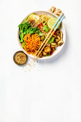 Asian Tofu Soba Noodle Bowl © Natalia Klenova