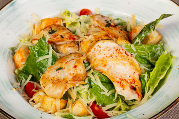 Caesar salad with chicken