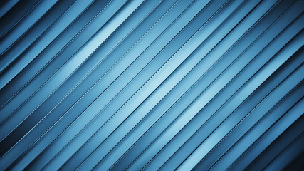 Obraz premium Diagonal blue lines abstract 3D render illustration