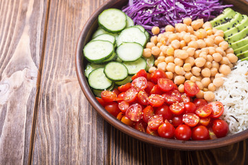 Healthy vegetarian salad