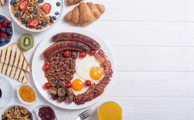 Healthy balanced english breakfast