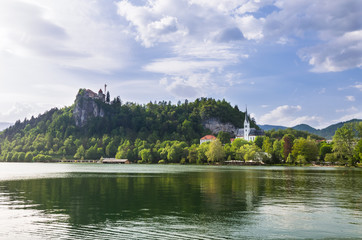 Fototapeta na wymiar Lake Bled, Triglav National Park, Upper Carniolan, Slovenia, Europe