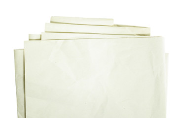 folded paper on a white background