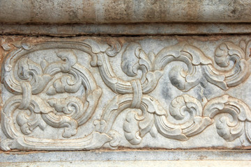 Patterns carved on the rocks in the Eastern Royal Tombs of the Qing Dynasty, china