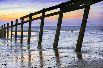 Dawn Tide over the beach and Pier