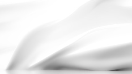 Obraz premium White fabric. 3d illustration, 3d rendering.