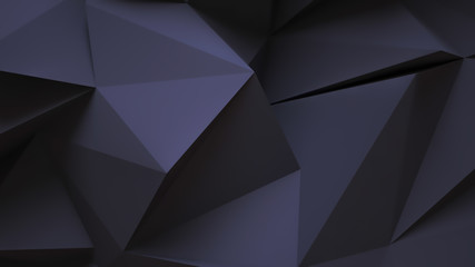 Black gray crystal background. 3d illustration, 3d rendering.