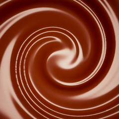 Splash, a stream of chocolate. 3d illustration, 3d rendering.