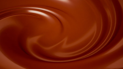 Splash, a stream of chocolate. 3d illustration, 3d rendering.