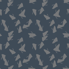 UFO military camouflage seamless pattern in navy blue and grey colors