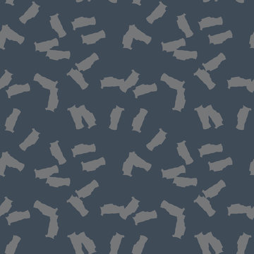 UFO military camouflage seamless pattern in navy blue and grey colors