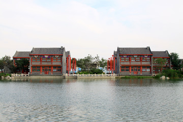 Chinese ancient architecture in a park