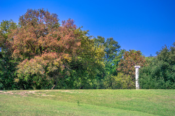 The ruins of ancient Olympia, Greece. Here takes place the touch of olympic flame.