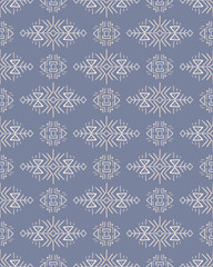 Vector Seamless Pattern in Ethnic Style. Creative tribal endless ornament, perfect for textile design, wrapping paper, wallpaper or site background. Trendy hand drawn boho tile.