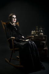 Ghostly woman in the rocking chair