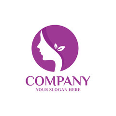 Salon, Beauty Woman Face Logo Vector