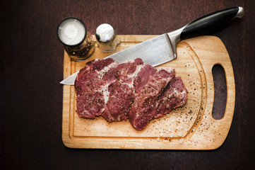 meat, food, beef, meal, steak, pork, dinner, raw,lunch, fresh, salt,pepper
