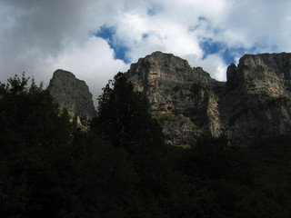 Fototapeta na wymiar Astraka peak Zagorochoria Epirus region Greece